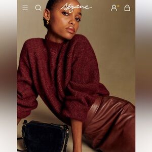 Sezane Otis Jumper in Burgundy